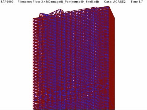 Figure 4.24a Near-Simultaneous Failure of All Columns Persp. 1 — UAF WTC 7 Draft Report